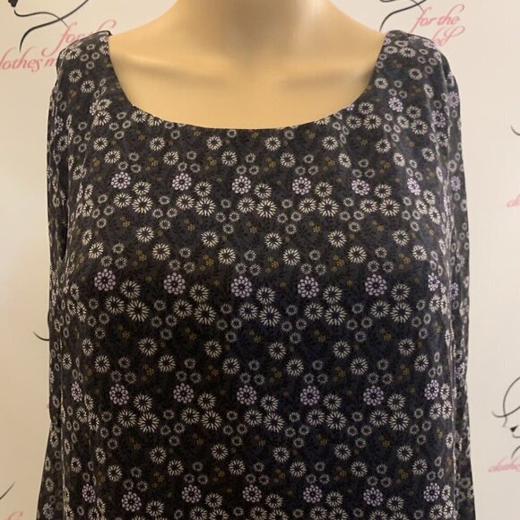 Xhilaration. Size S. Border Print Lined Chiffon Short Dress. Lace Edge. B96. - Picture 2 of 7